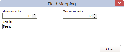 Field mapping window