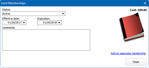 Membership properties editor window